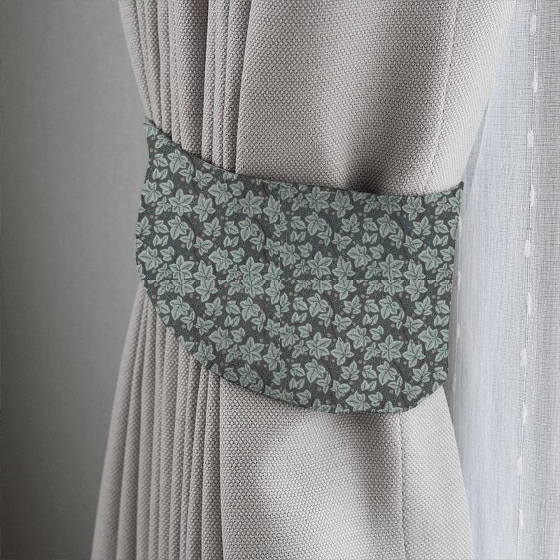 William Morris Pure Morris North Fabrics Pure Bramble Embroidery Inky Purple Tieback