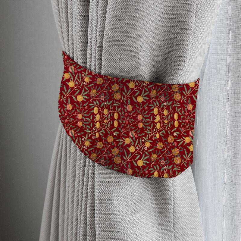 William Morris Rouen Morris Velvets Fabrics Fruit Velvet Madder/Bayleaf Tieback