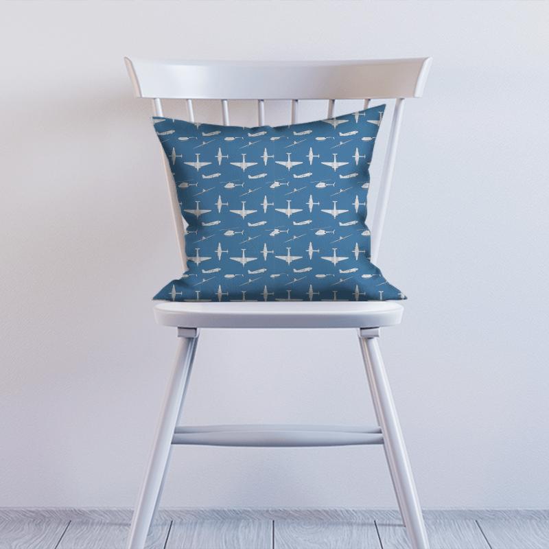 Harlequin All About Me Fabrics Chocks Away Royal Blue Cushion