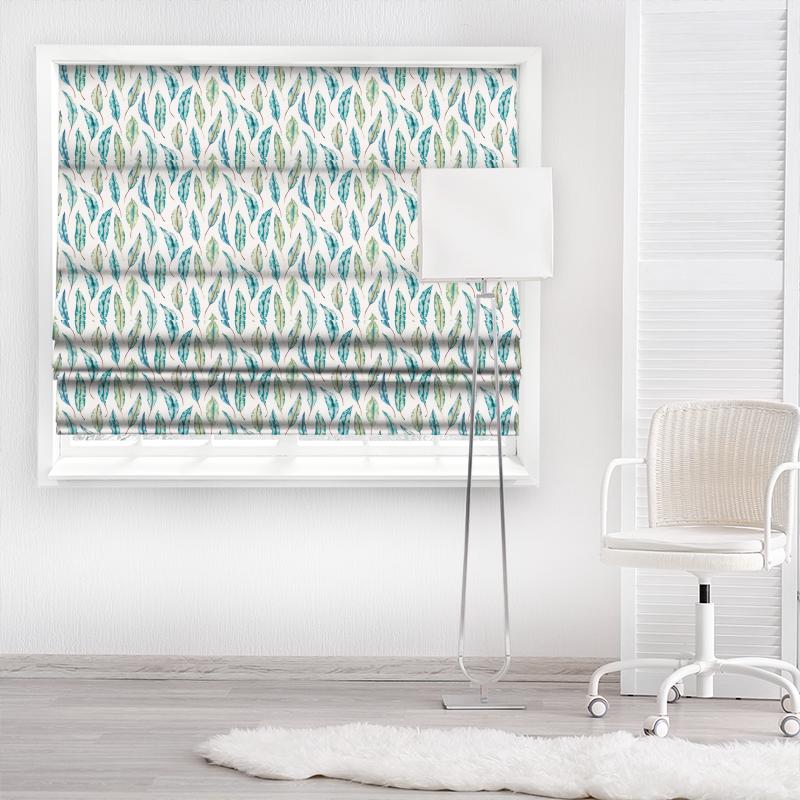 Harlequin Anthozoa Kinina Marine/Lime Made To Measure Roman Blind