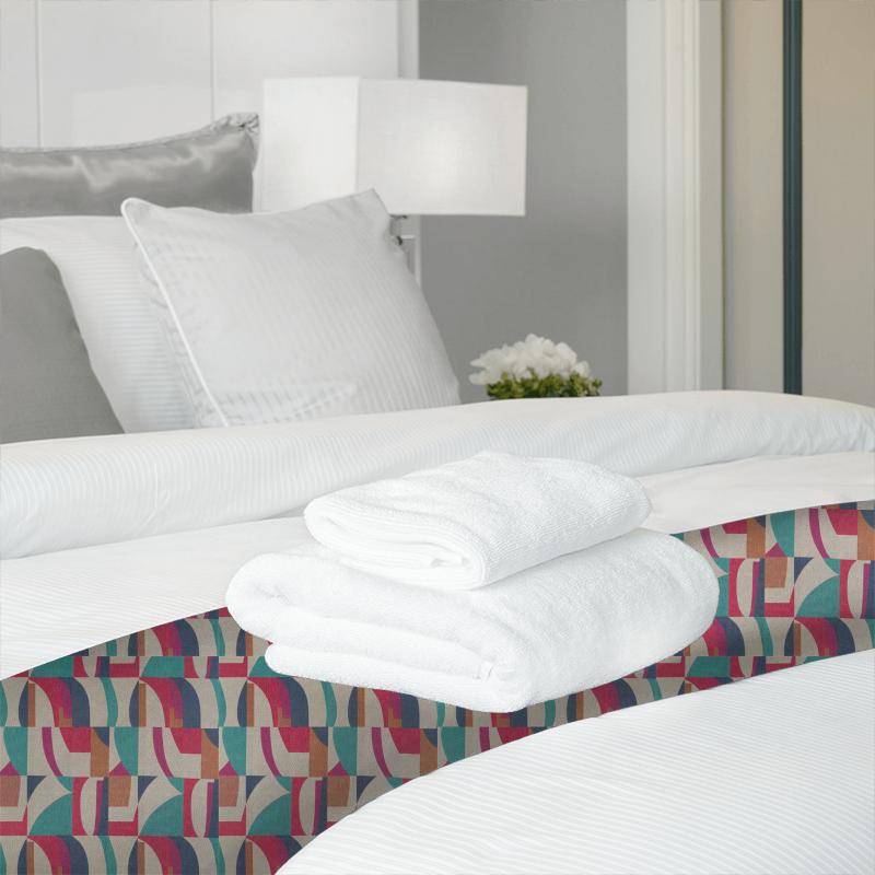 Harlequin Atelier Fabrics Bodega Indigo / Mandarin / Fuchsia Bed Runner