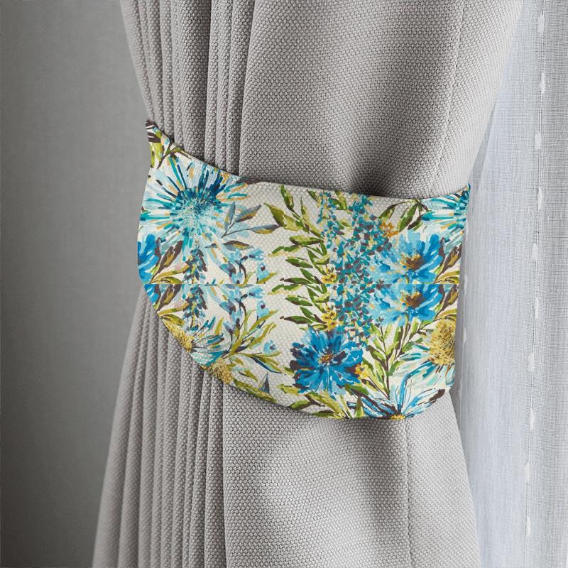 Harlequin Fauvisimo Floreale Turquoise / Ocean / Marine Tieback