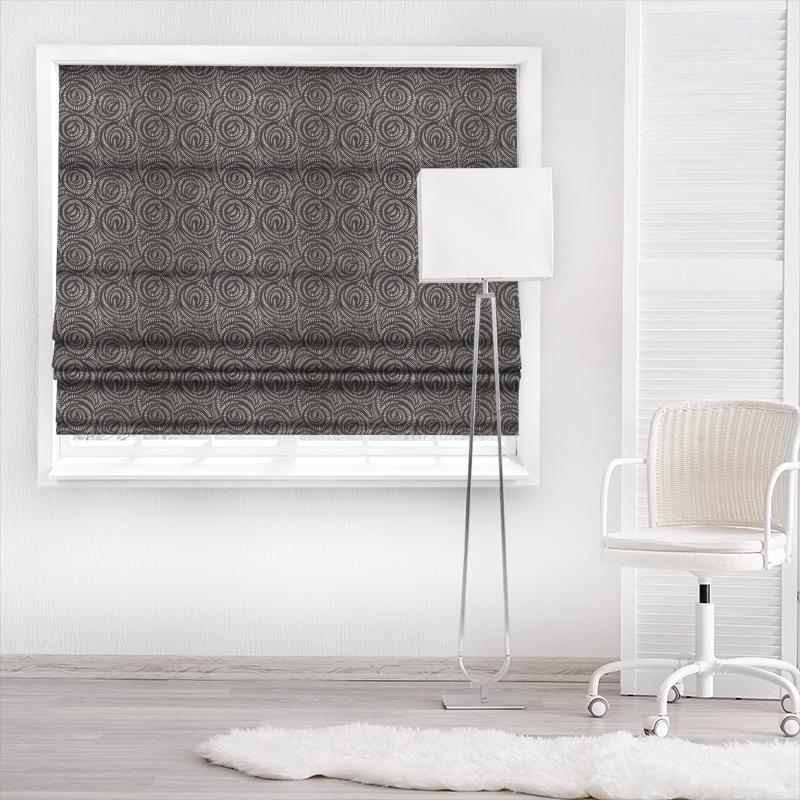Fractal Charcoal Made To Measure Roman Blind Harlequin Fragments Fractal Charcoal Made To Measure Roman Blind