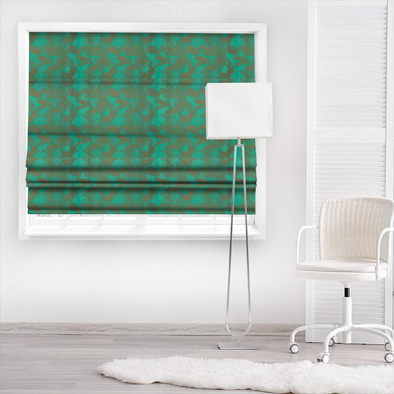 Harlequin Lucero Extravagance Emerald Made To Measure Roman Blind