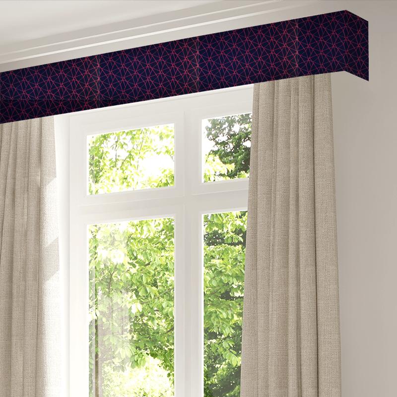 Harlequin Momentum 9 Zola Neptune/Cerise Pelmet
