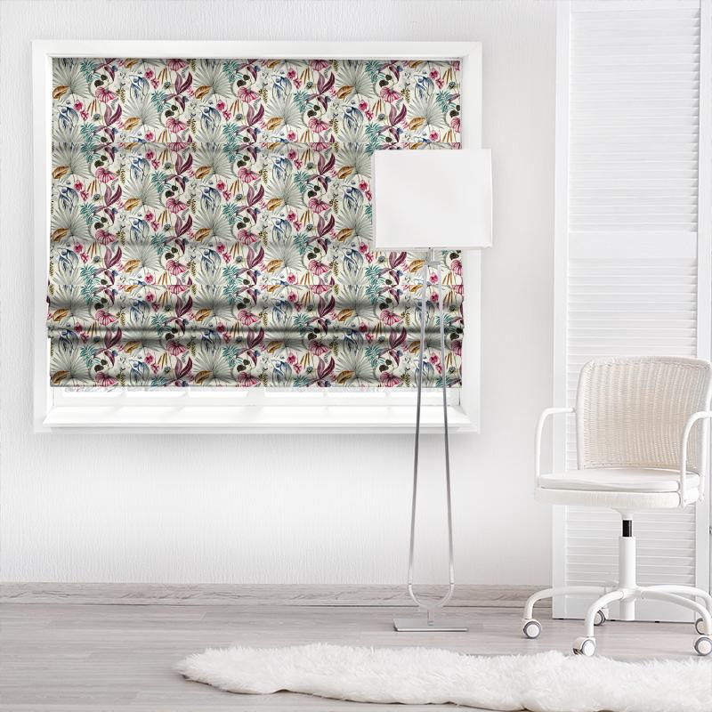 Habanera Cerise/Honey/Marine Made To Measure Roman Blind Harlequin Mirador Habanera Cerise/Honey/Marine Made To Measure Roman Blind