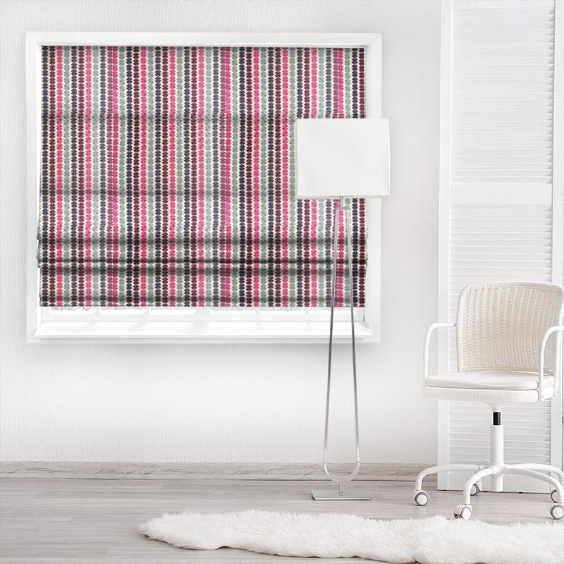 Harlequin Mirador Kalimba Seaglass/ Cerise/ Indigo Made To Measure Roman Blind