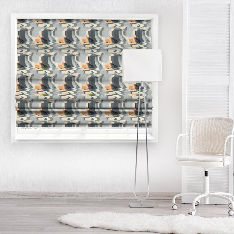 Harlequin Momentum 10 Perspective Perspective Slate/Sedona Made To Measure Roman Blind