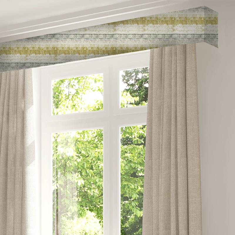 Harlequin Momentum 8 Pontia Ochre/Steel Pelmet