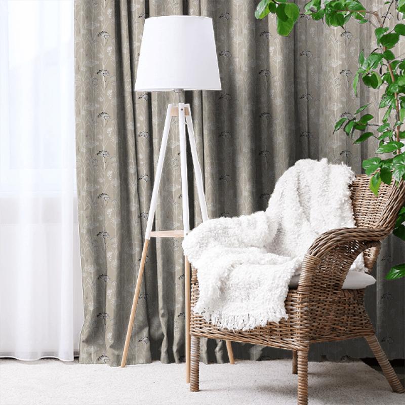 Harlequin Poetica Gardinum Linen/Chalk/Ebony Made To Measure Curtain