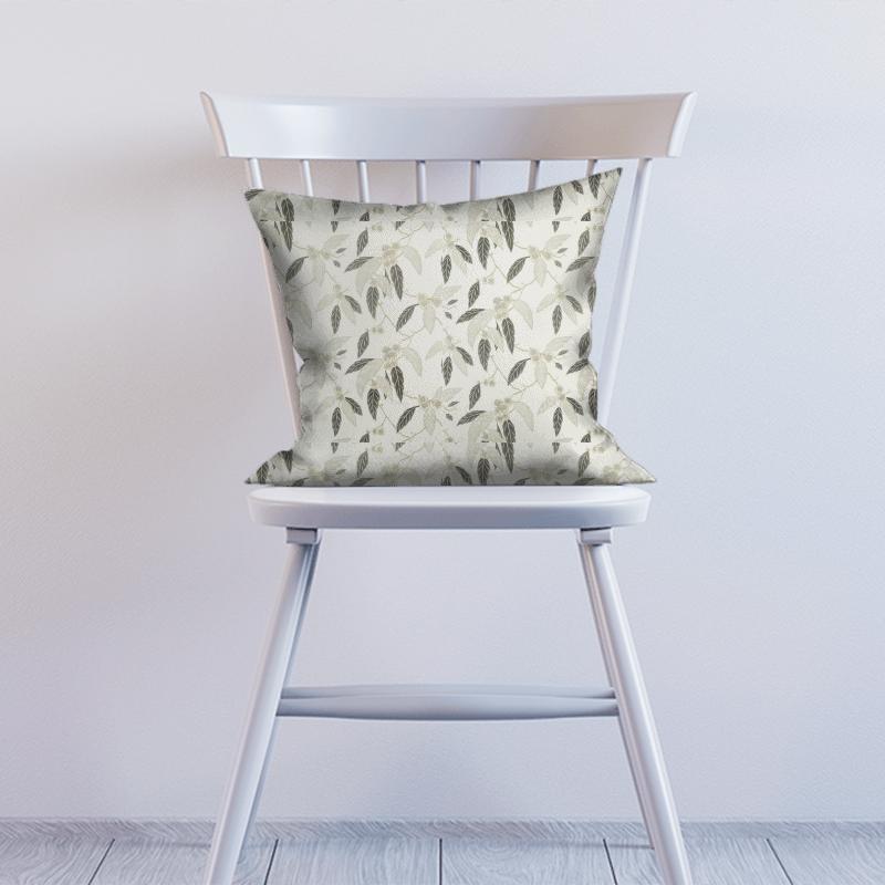 Harlequin Salinas Prints & Weaves Coppice Platinum/Ebony Cushion
