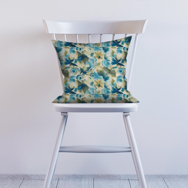 Harlequin Tresillo Fabrics Flores Sky/Emerald/Zest Cushion