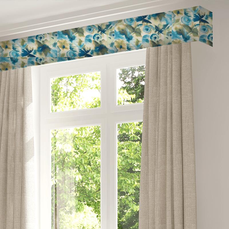 Harlequin Tresillo Fabrics Flores Sky/Emerald/Zest Pelmet