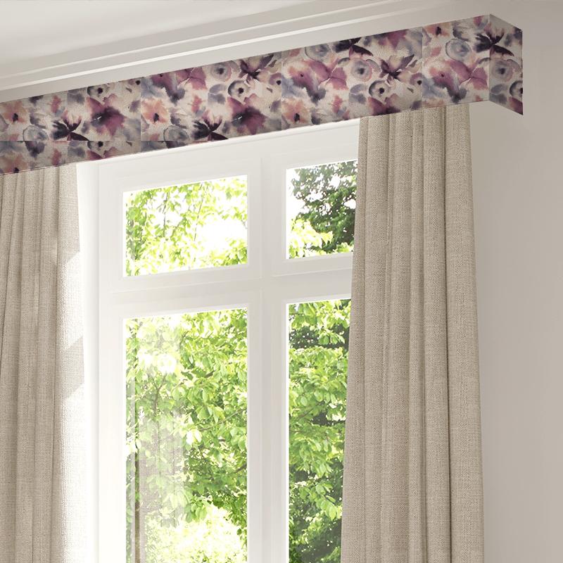 Flores Damson/Viola/Blush Pelmet Harlequin Tresillo Fabrics Flores Damson/Viola/Blush Pelmet
