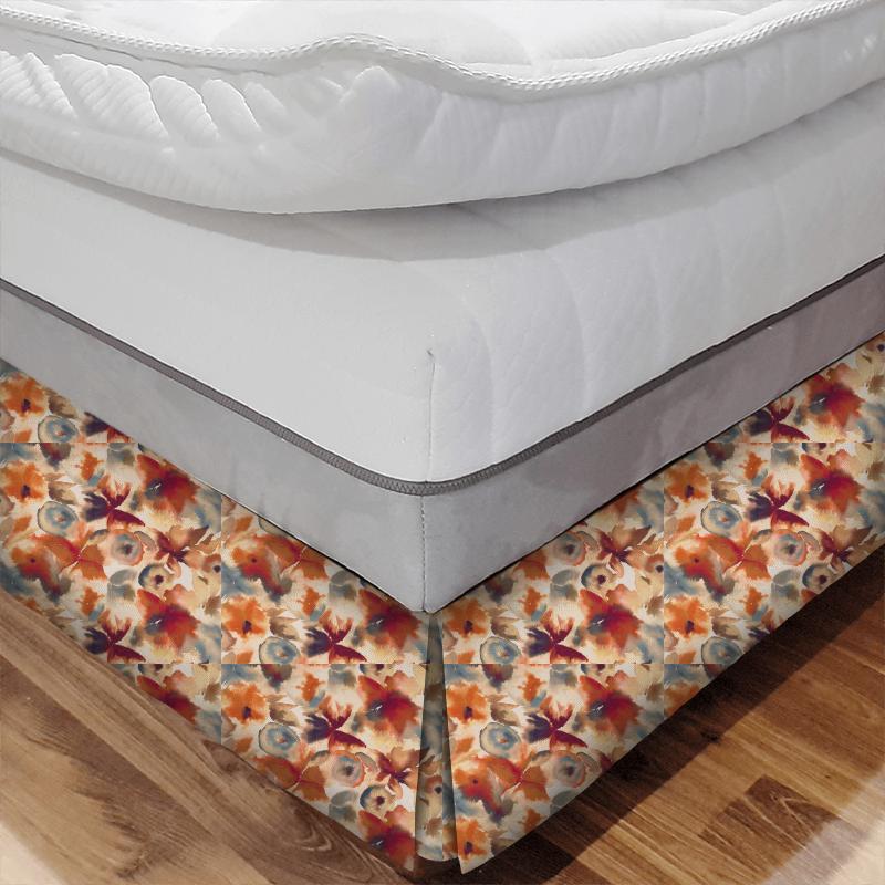 Harlequin Tresillo Fabrics Flores Rust/Ruby/Nordic Blue Bed Base Valance