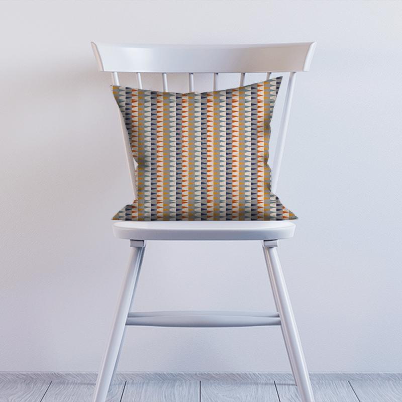 Azul Rust/Navy/Nordic Cushion Harlequin Tresillo Fabrics Azul Rust/Navy/Nordic Cushion