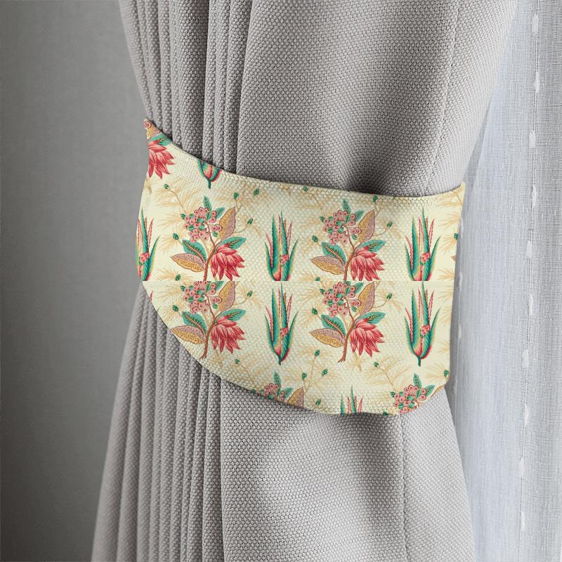 Desert Flower II Crimson/Teal Tieback Zoffany Antiquary Desert Flower II Crimson/Teal Tieback