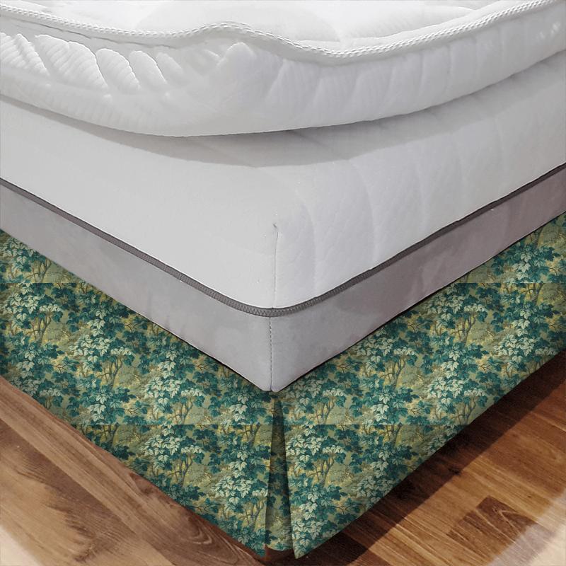 Zoffany Antiquary Richmond Park Velvet Evergreen Bed Base Valance