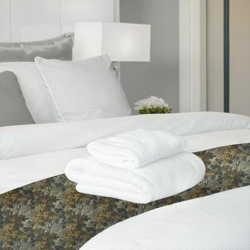 Zoffany Antiquary Richmond Park Velvet Nightfall Bed Runner