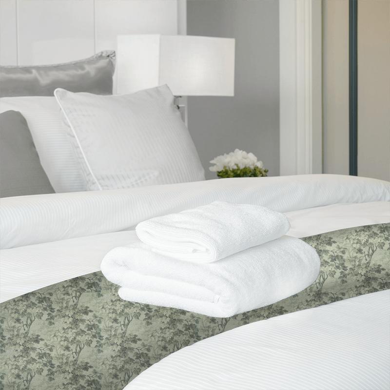 Zoffany Antiquary Richmond Park Linen Midwinter Bed Runner