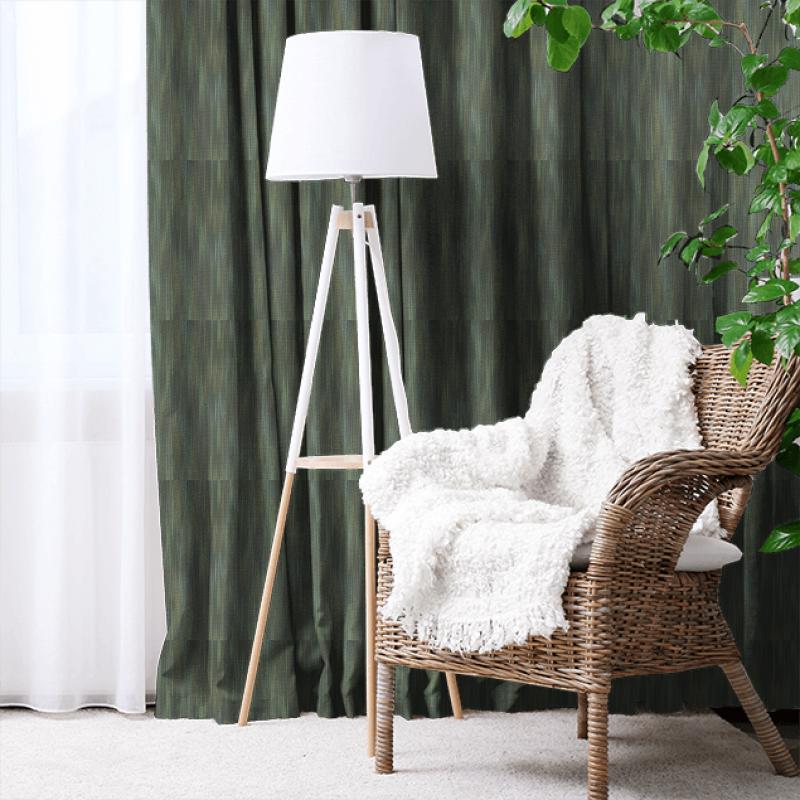 Zoffany Antiquary Prismatic Weave Olivine Made To Measure Curtain