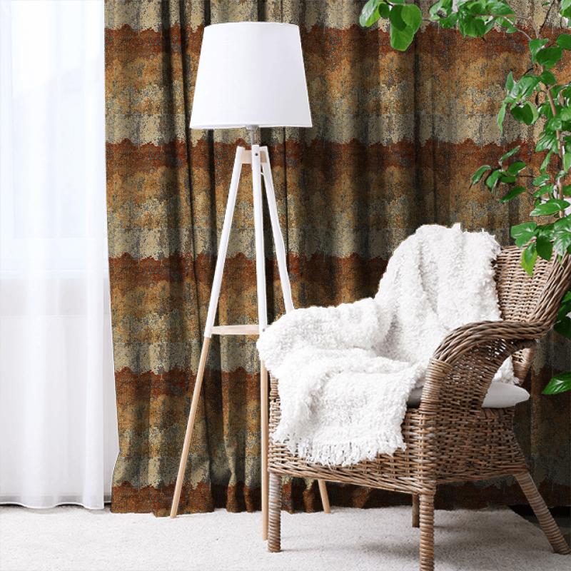 Zoffany Boleyn Belvoir Blue/Amber Made To Measure Curtain