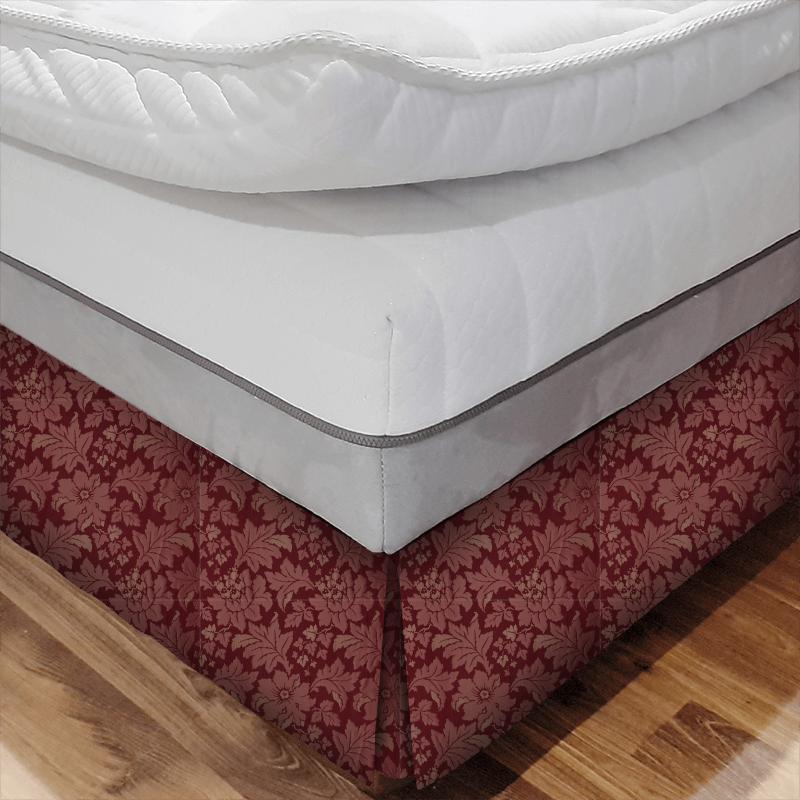 Zoffany Constantina Damask Weaves Constantina Garnet Bed Base Valance