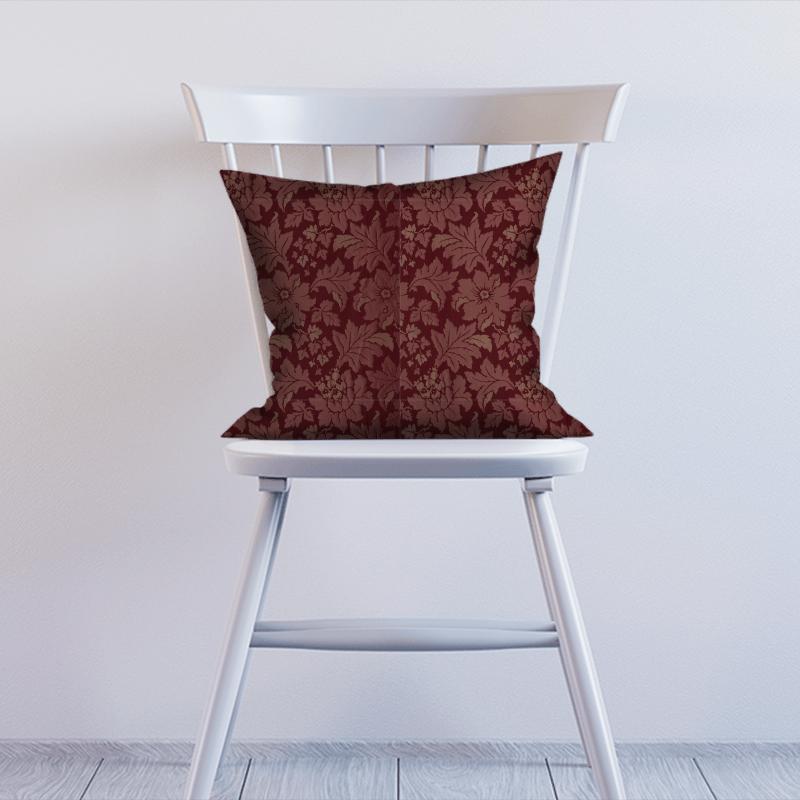 Zoffany Constantina Damask Weaves Constantina Garnet Cushion