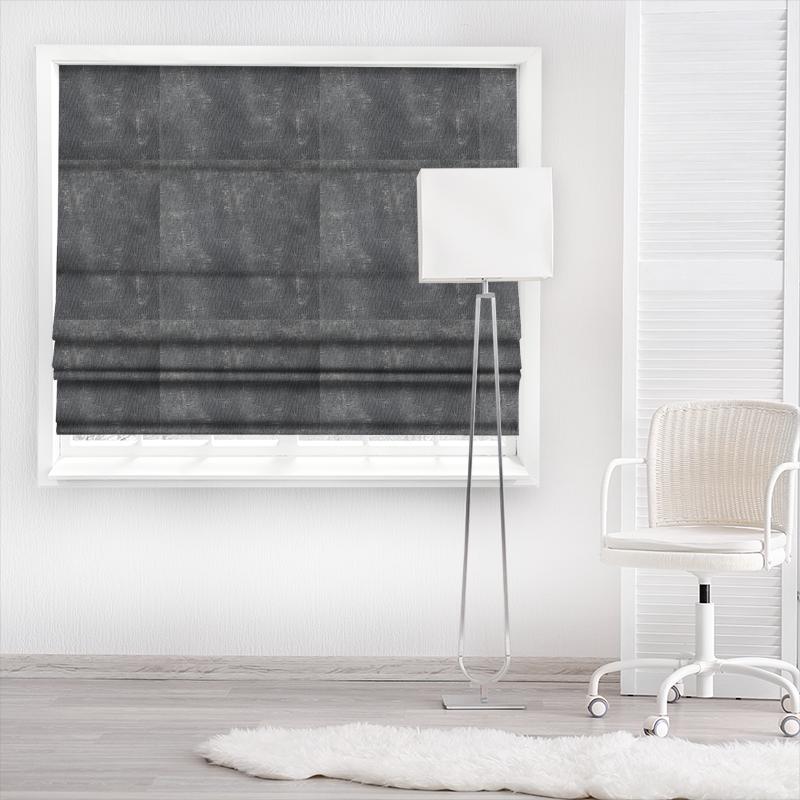 Curzon Charcoal Made To Measure Roman Blind Zoffany Curzon Velvet Curzon Charcoal Made To Measure Roman Blind