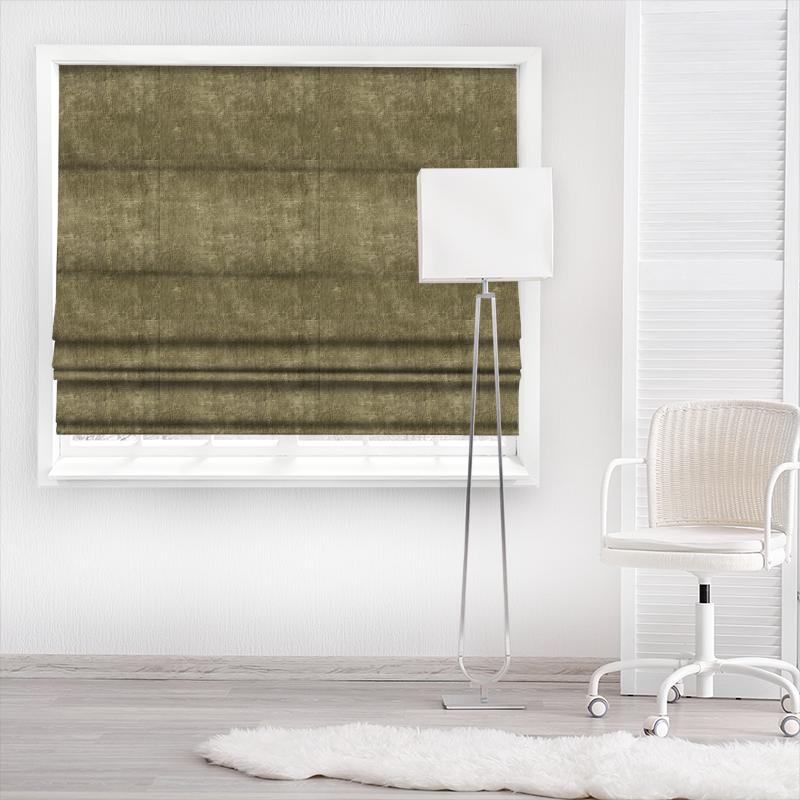 Zoffany Curzon Velvet Curzon Antelope Made To Measure Roman Blind