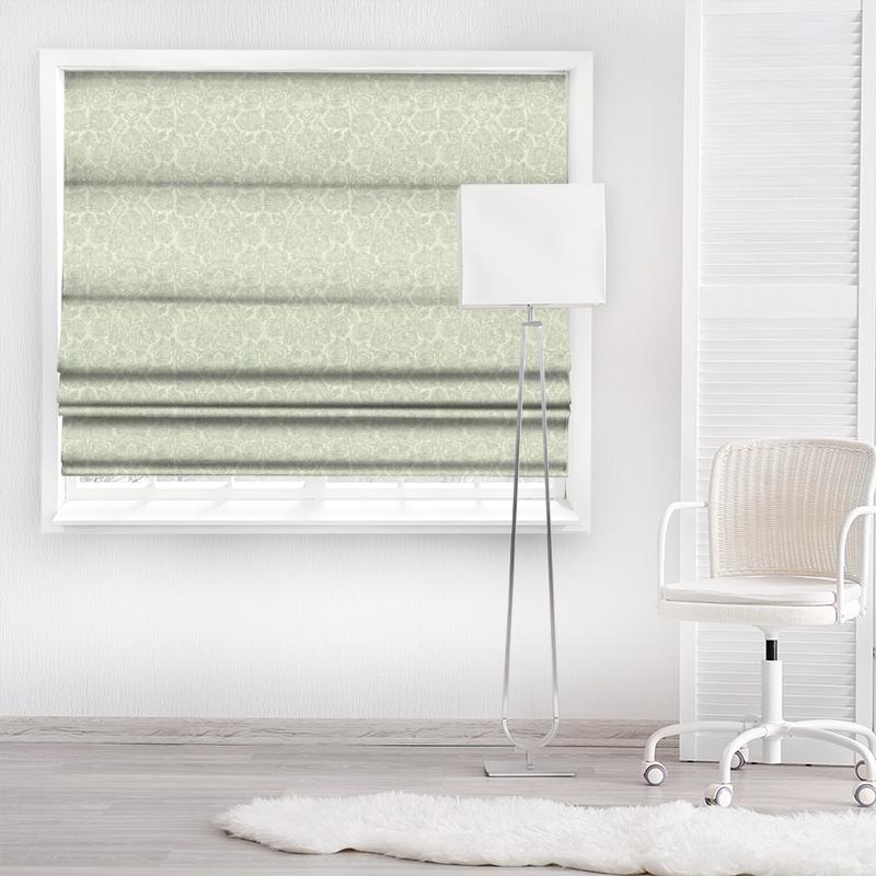 Zoffany Damask Visconte Stone Made To Measure Roman Blind