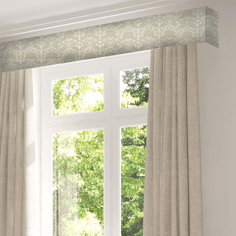 Zoffany Damask Villandry Weave White Opal Pelmet