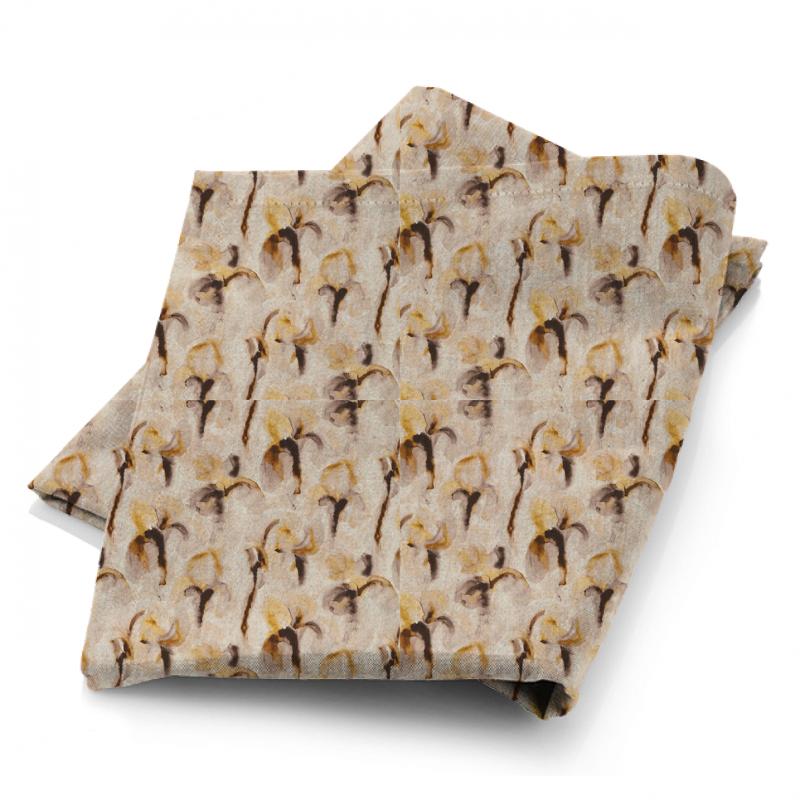 Zoffany Edo Fabrics Water Iris Gold/Charcoal Fabric