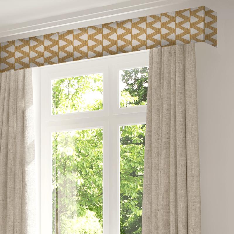 Zoffany Edo Fabrics Kanoko Gold Pelmet