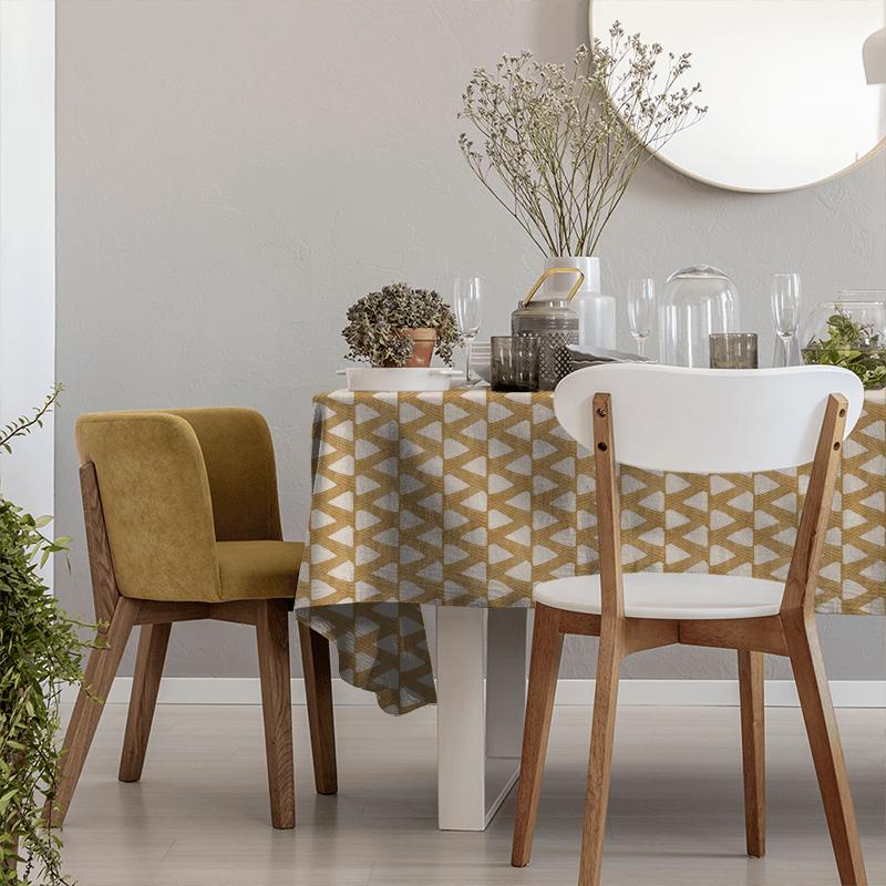 Zoffany Edo Fabrics Kanoko Gold Tablecloth
