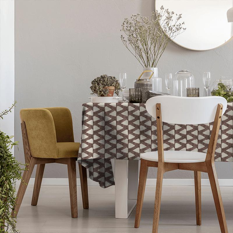 Zoffany Edo Fabrics Kanoko Charcoal Tablecloth