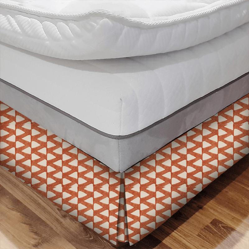 Zoffany Edo Fabrics Kanoko Copper Bed Base Valance