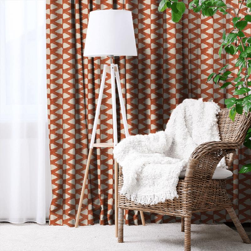 Zoffany Edo Fabrics Kanoko Copper Made To Measure Curtain