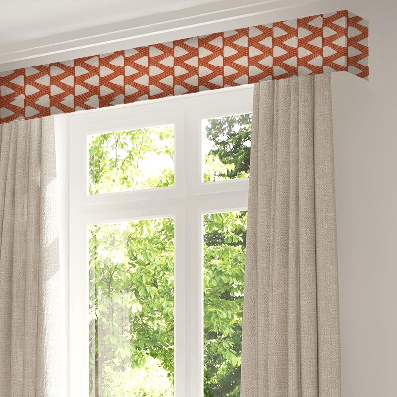 Zoffany Edo Fabrics Kanoko Copper Pelmet