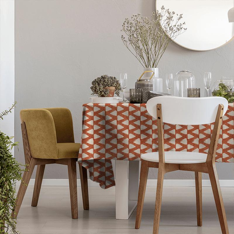 Zoffany Edo Fabrics Kanoko Copper Tablecloth