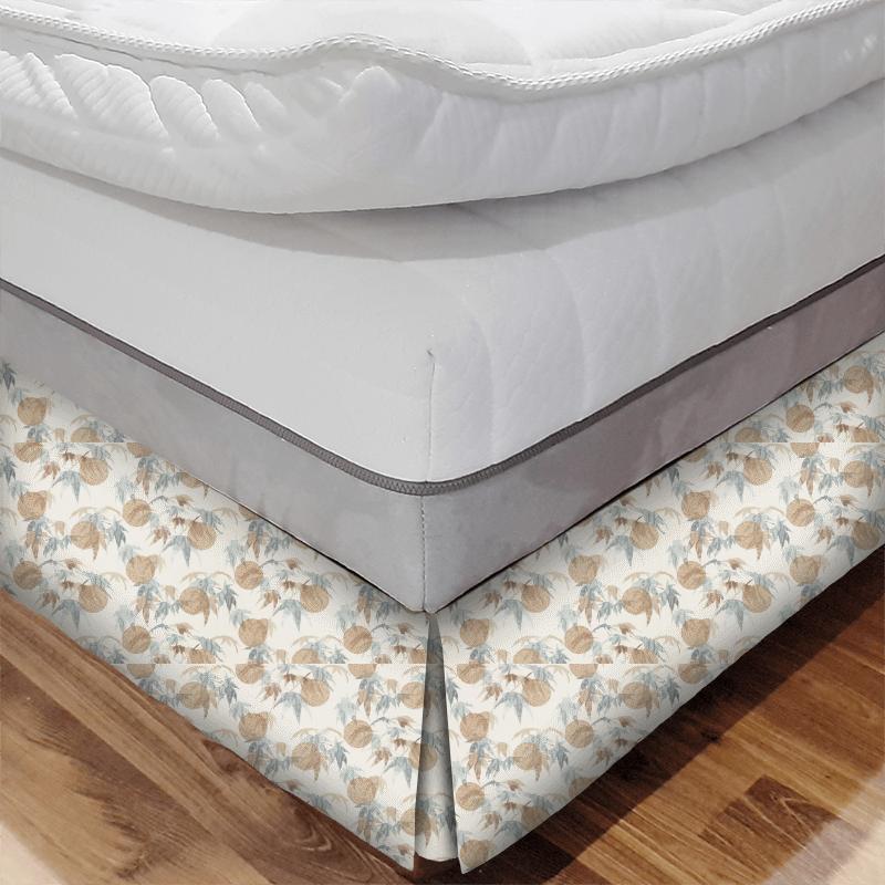 Zoffany Edo Fabrics Acer Charcoal/Stone Bed Base Valance