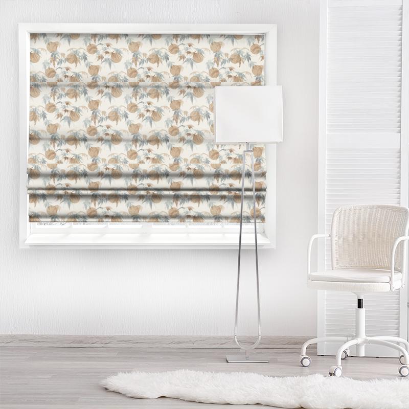 Zoffany Edo Fabrics Acer Charcoal/Stone Made To Measure Roman Blind