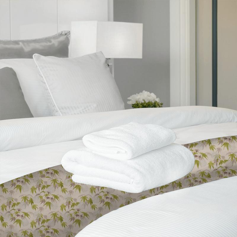 Zoffany Edo Fabrics Acer Platinum/Leaf Bed Runner