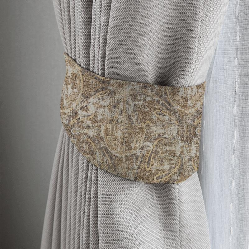 Zoffany Elswick Elswick Paisley Blue Umber Tieback