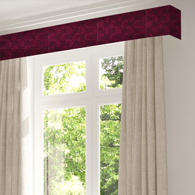 Zoffany Jaipur Weaves Orissa Velvet Burgundy Pelmet