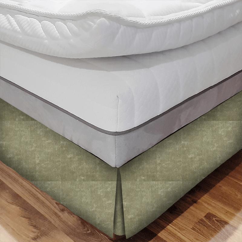 Zoffany Maze Velvets Curzon Stone Zoffany Bed Base Valance
