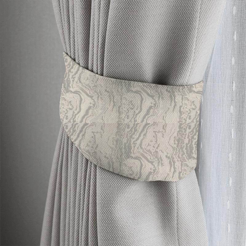 Serpentine Platinum White Tieback Zoffany Phaedra Fabrics Serpentine Platinum White Tieback
