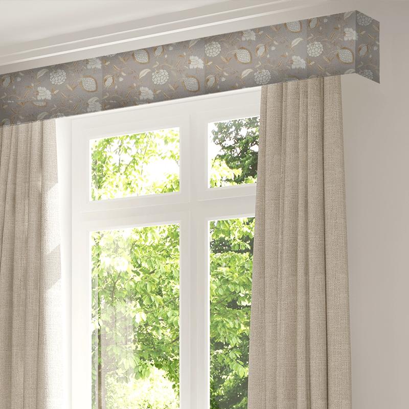 Zoffany Winterbourne Prints & Embroideries Pomegranate Tree Platinum Pelmet