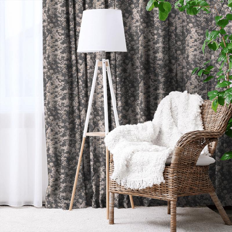 Romo Floris Tiami Grey Seal Made To Measure Curtain