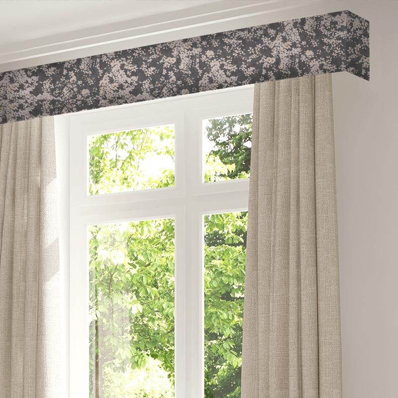 Romo Floris Tiami Grey Seal Pelmet